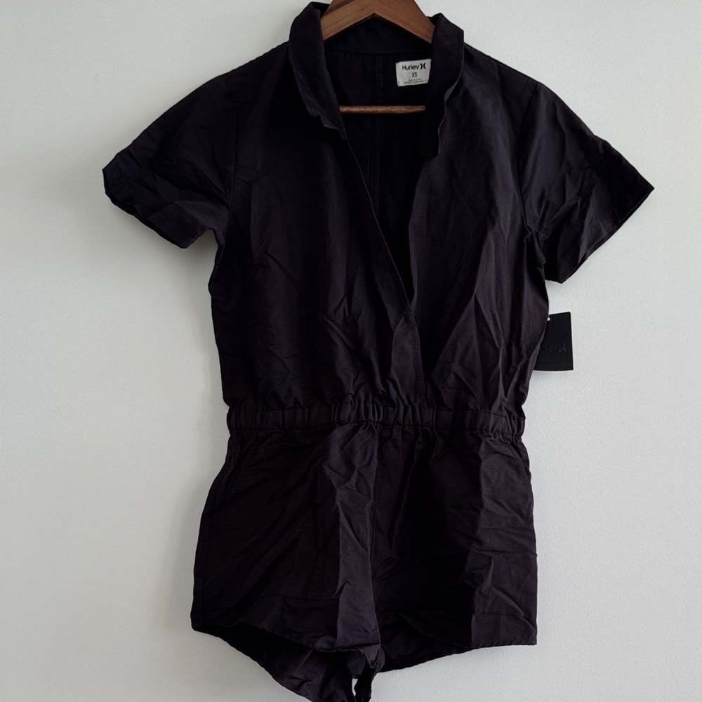 Hurley Black Short Sleeve Romper